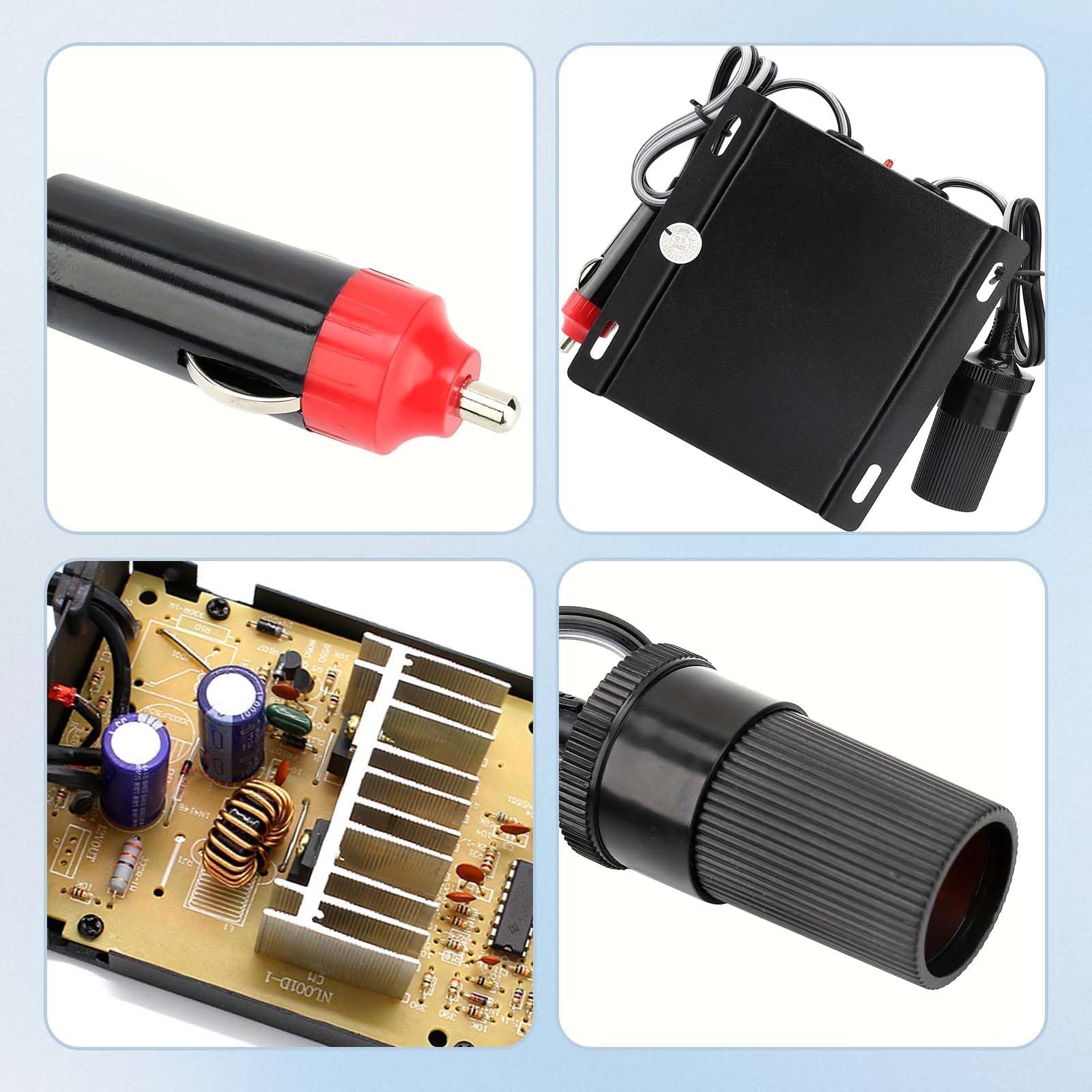 20A, Convertisseur de Tension 24V vers 12V, Convertisseur de Puissance, Transformateur 24 V vers 12 V, Adaptateur 24V vers 12V, Convertisseur d'alimentation pour Voiture, avec Prise Allume-Cigare