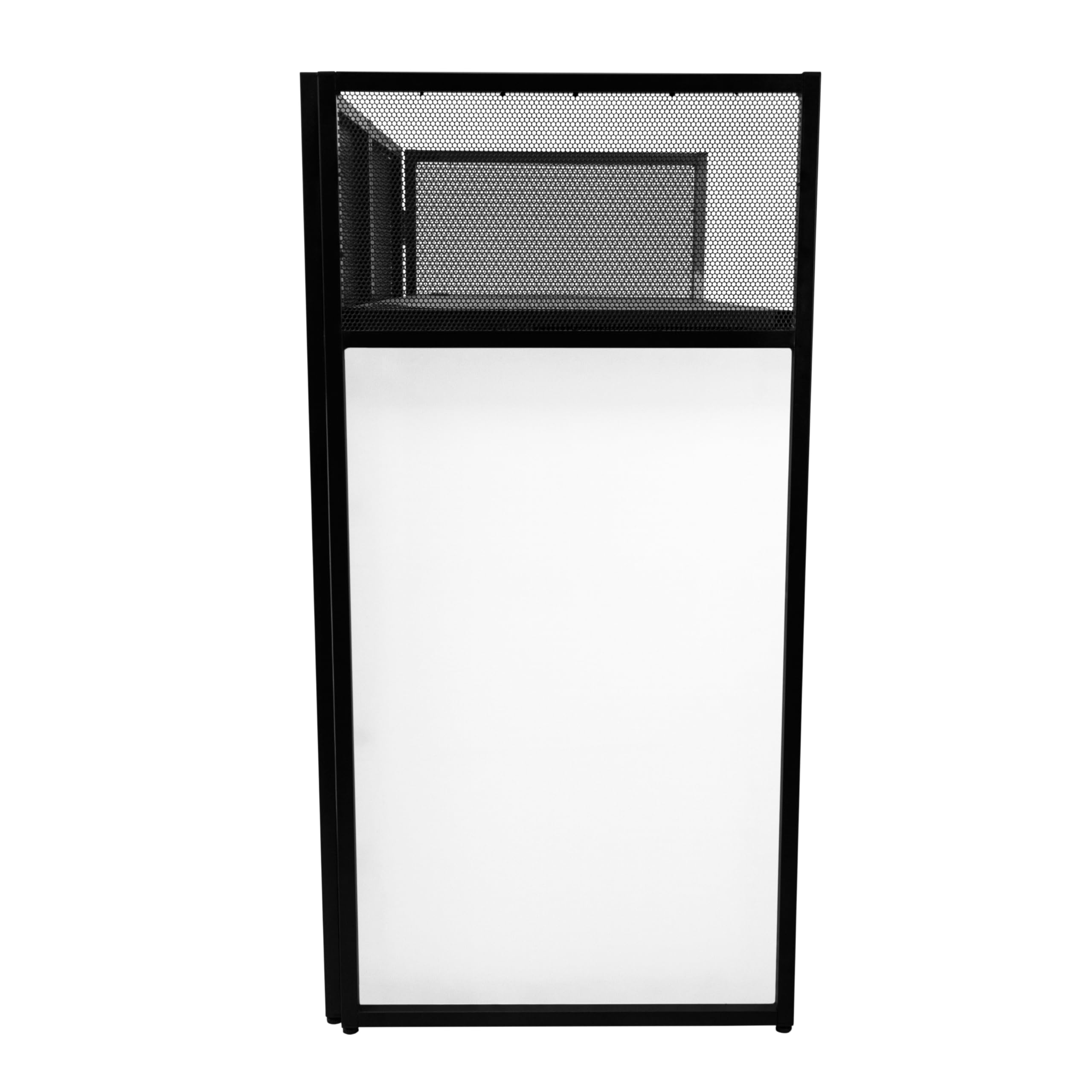 CABINA DJ | 113.5cm x 105cm x 57cm | Diseño Plegable | Fundas Intercambiables | Paneles de Malla Aireadores| Estante Espacioso para Mezcla | Bolsa de Almacenamiento Portátil INCLUÍDA