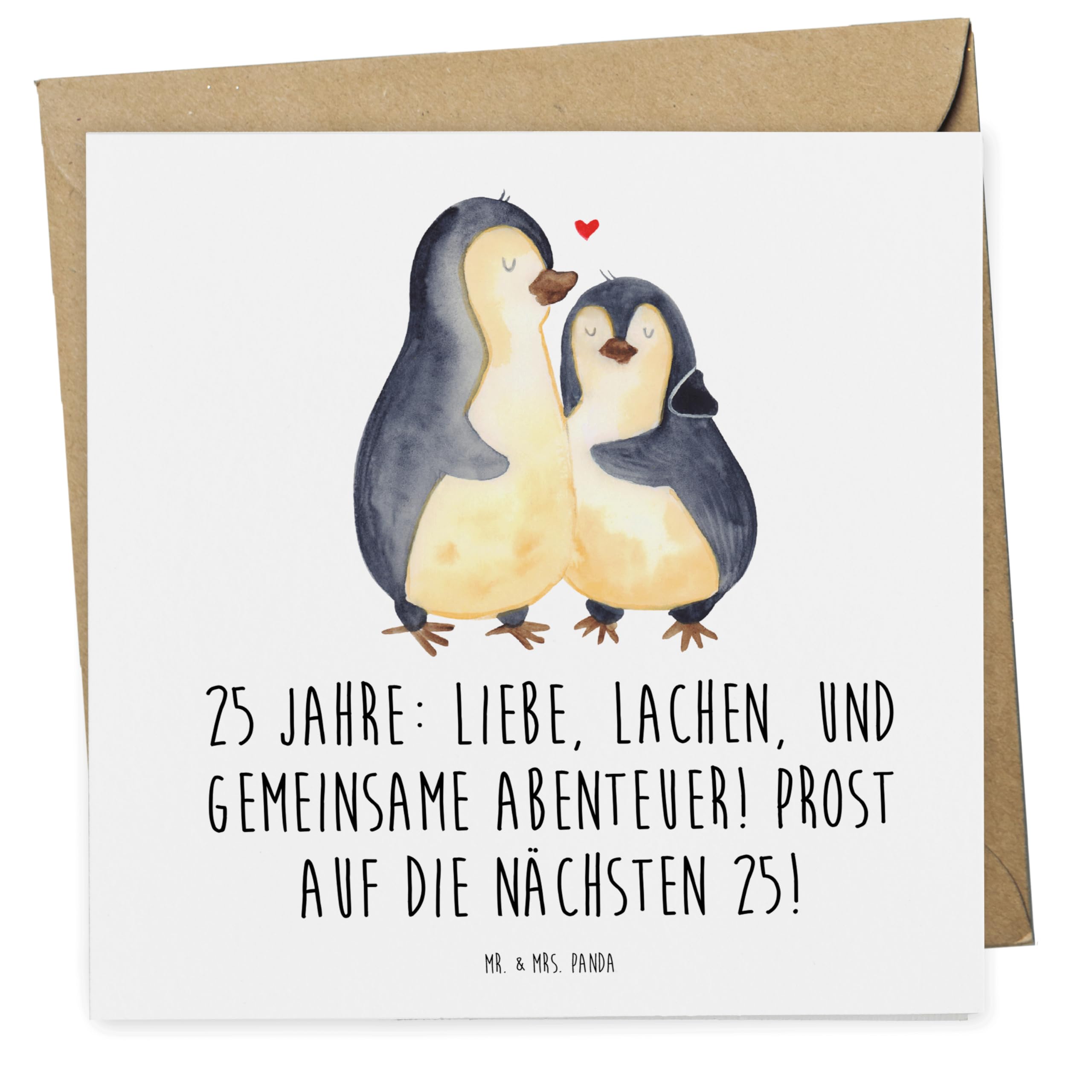 Glückwunschkarte Zum 25. Hochzeitstag – Silberhochzeit Für Mama & Papa Mit Herz-Design