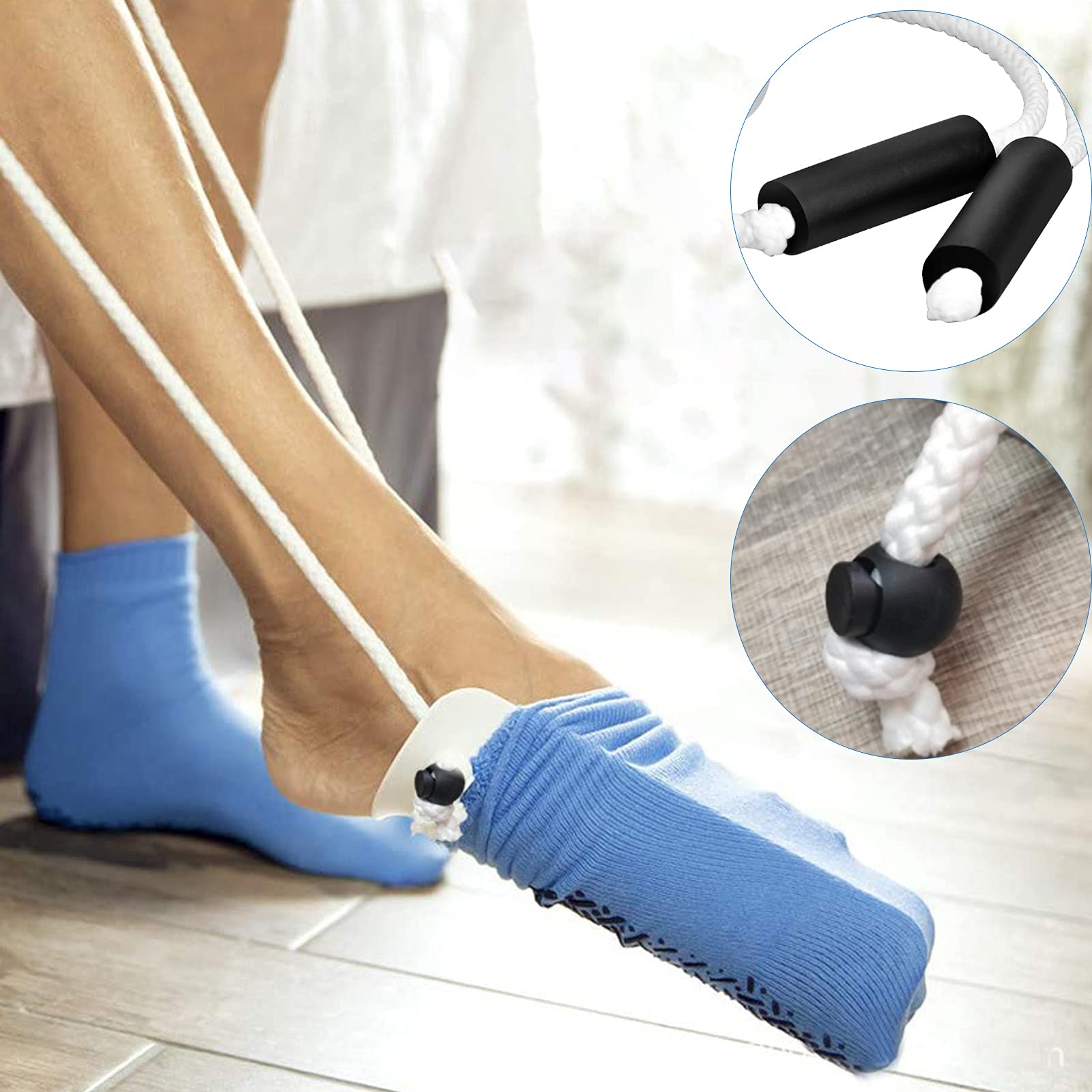 Enfile-chaussettes - Aide Pour Femmes Enceintes Et Personnes âgées, Blanc, Plastique ABS