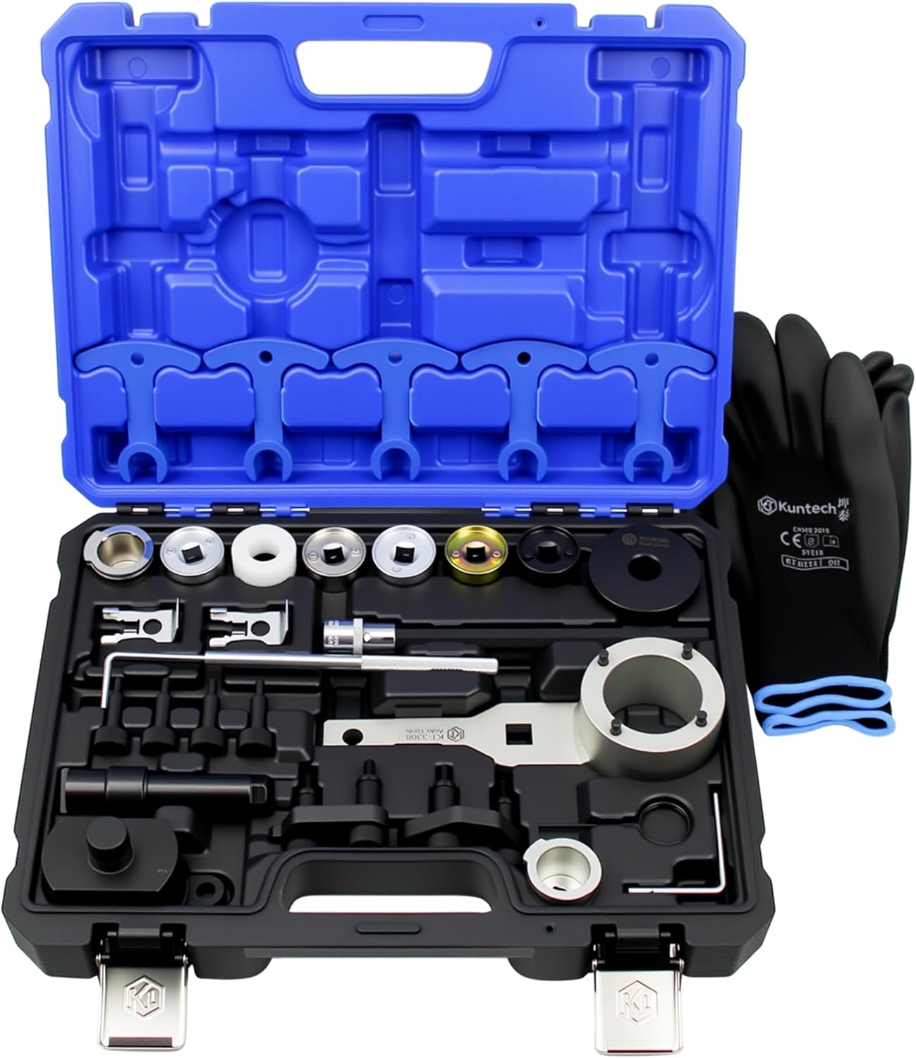Kuntech 29 PCS Engine Camshaft Holding Alignment Adjustment Locking Timing Tool Compatible with VW Audi A3 A6 TS TFSI (2006-2013 EA888 Engine(1.8L 2.0L), 4V T10355 T40191 T40266 T10352 FVNST9143-A