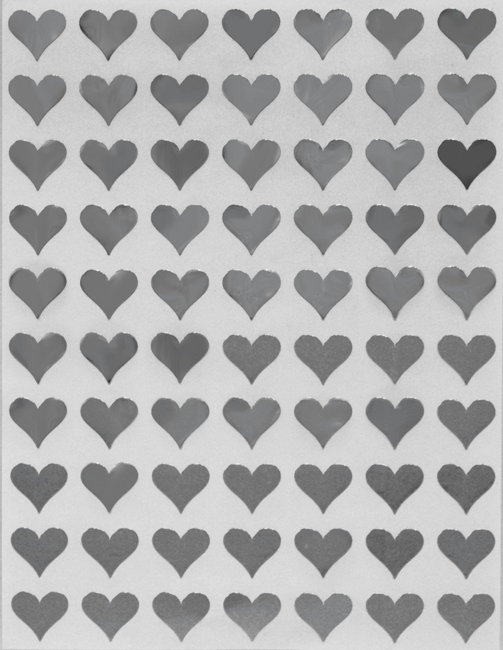 Royal Green Heart-Shaped Sticker Label in Silver 1.3cm (13mm) 1/2" Heart Stickers for Wedding, Arts and Craft, Envelope Seal Stickers 1050 Pack โ image 1
