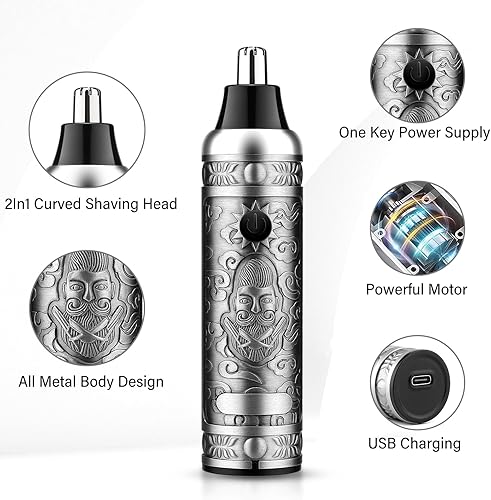 Miniatura 4 de GSKY Cortadora de barba profesional para hombres, cortadoras de pelo eléctricas y kit de recortadora de pelo de nariz, juego de peluquería,