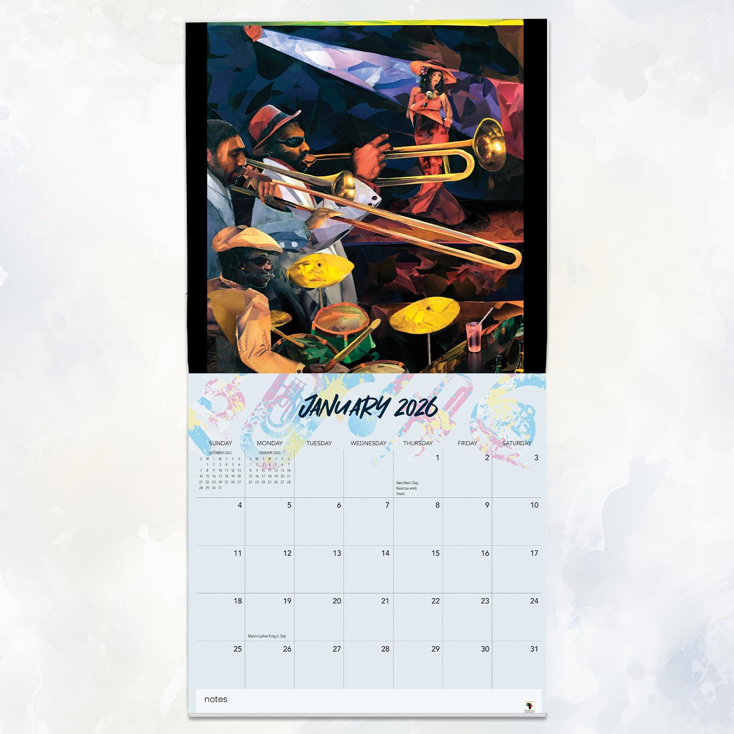 African American Expressions 2026 Wall Calendars - Monthly Calendars Celebrating Black Culture & History - 12x12 Hanging Calendar - 16 Months (All that Jazz) - Image 6