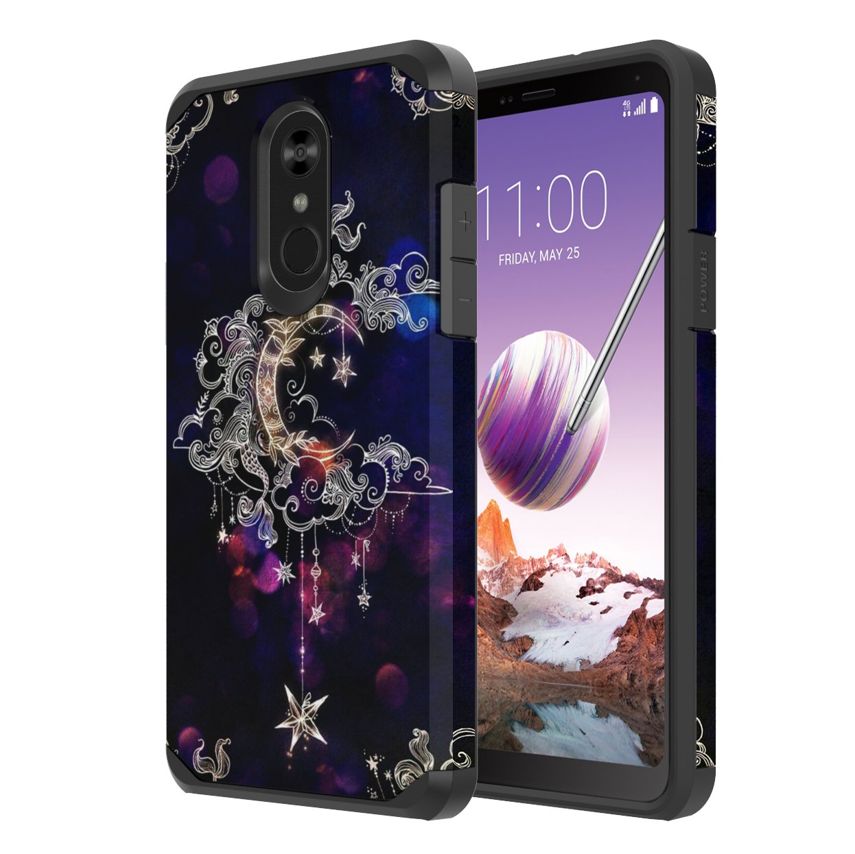 LG Stylo 4 Case, LG Stylo 4 Plus Case, YUEZ Hybrid Dual Layer Slim Graphic Armor Shockproof Impact Resistant Protective Cover Case for LG Stylo4 / LG Stylo4 Plus (Wiccan)