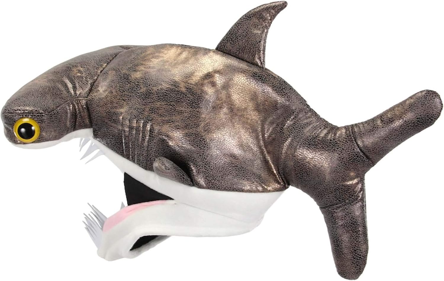 Hammerhead Shark Jawesome Hat - Stretchy Suede with Scaly Shine, Adjustable Fit, Costume Headwear Standard - Image 6