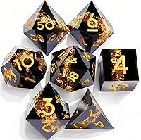 Vista 20 de Juego de dados de Dungeons and Dragons DND, juego de dados de resina poliédrica D&D, adecuado para juegos de rol, RPG, Pathfinder, juego de dados DND