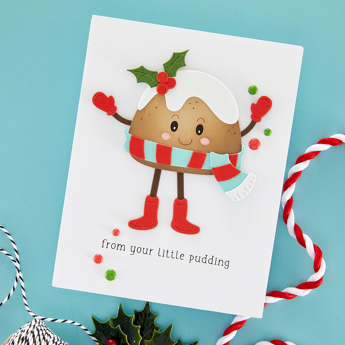 Dancin' Figgy Pudding Etched Dies from The Dancin' Christmas Collection, Metal, 2.30 x 2.05 inches - Image 3
