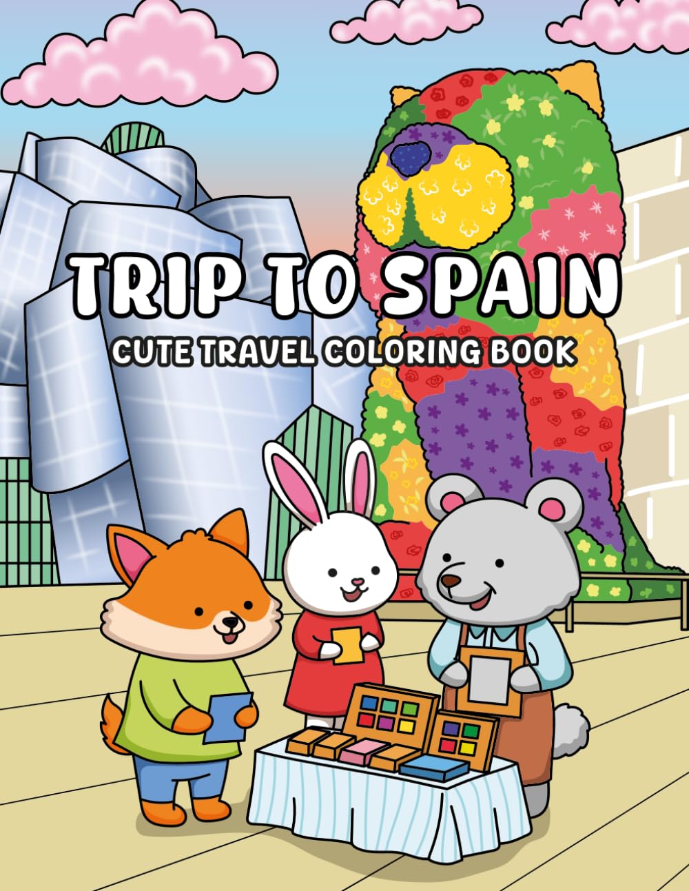 Trip to Spain: Cute Travel Coloring Book (The Furry Friends Series)