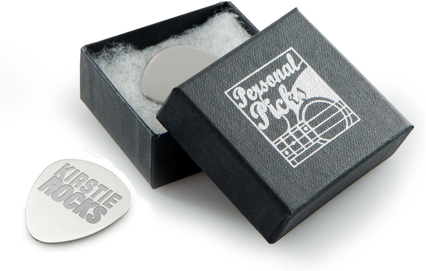 Your Name' Rocks Guitar Pick/Plectrum - Engraved with your Custom Text On Reverse