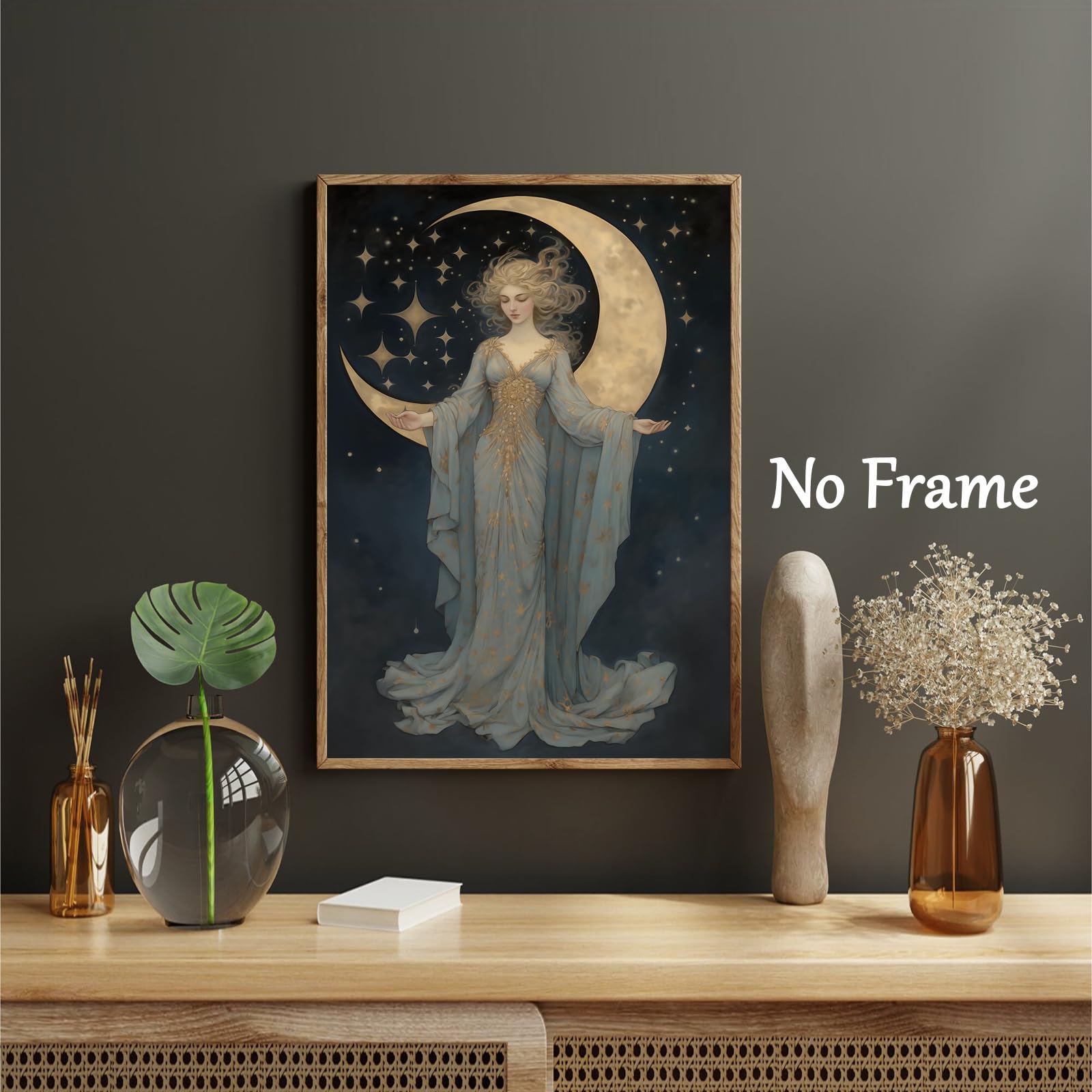 Abstract Wall Art Mond Und Sterne Auf Weiu00dfem Hintergrund Stock Vektor  Art Und Mehr Bilder Von Astronomie Engel Flügel Schwarz Groß, image size:1600x1600