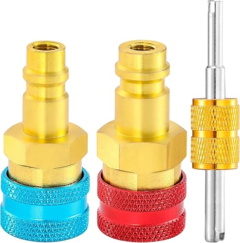 Miniatura 1 de Adaptador R1234yf a R134a, kit de adaptador R1234yf, adaptadores de conversión R1234yf a R134a, acoplador rápido de lado altobajo Adaptador de