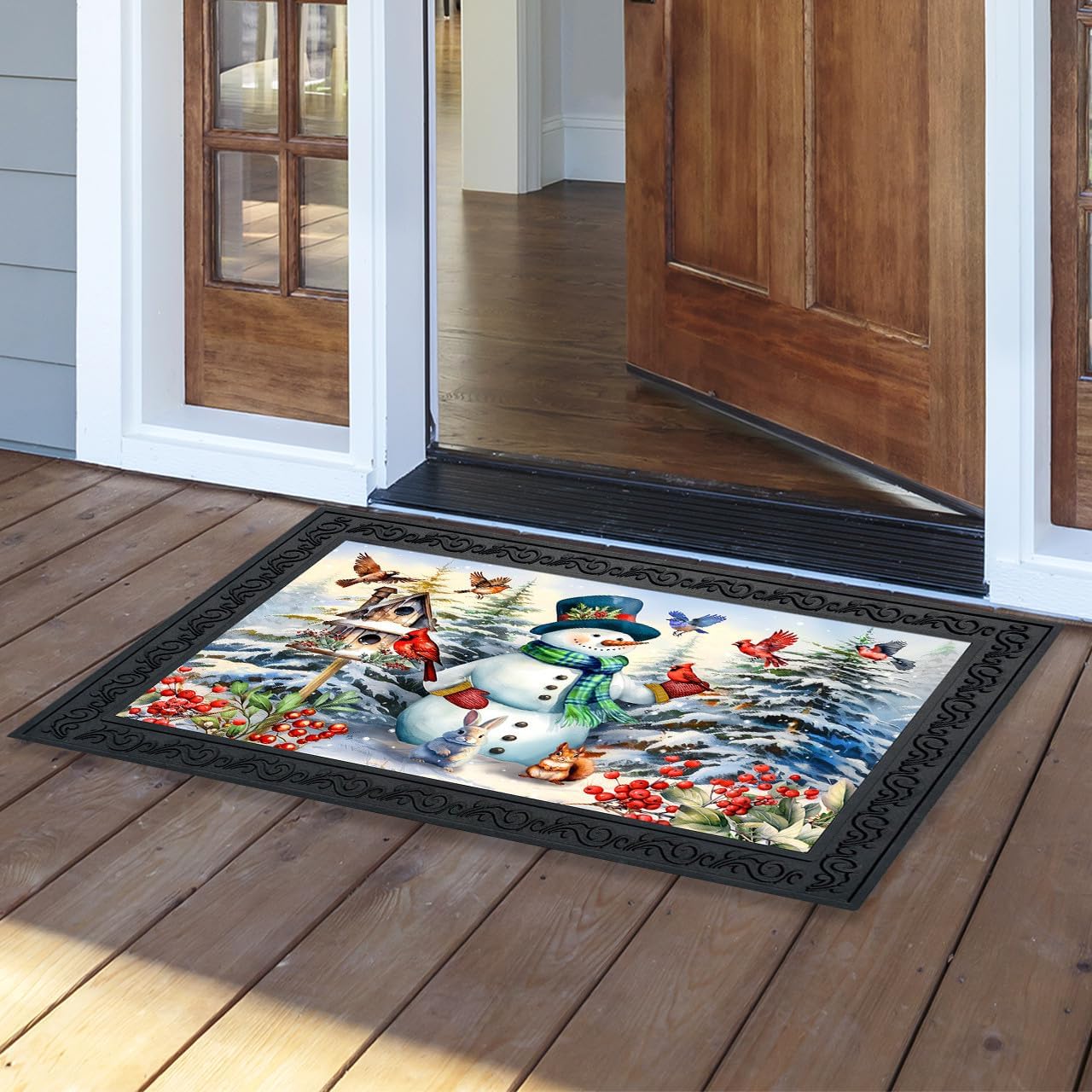 Briarwood Lane Snowman and Birds Doormat