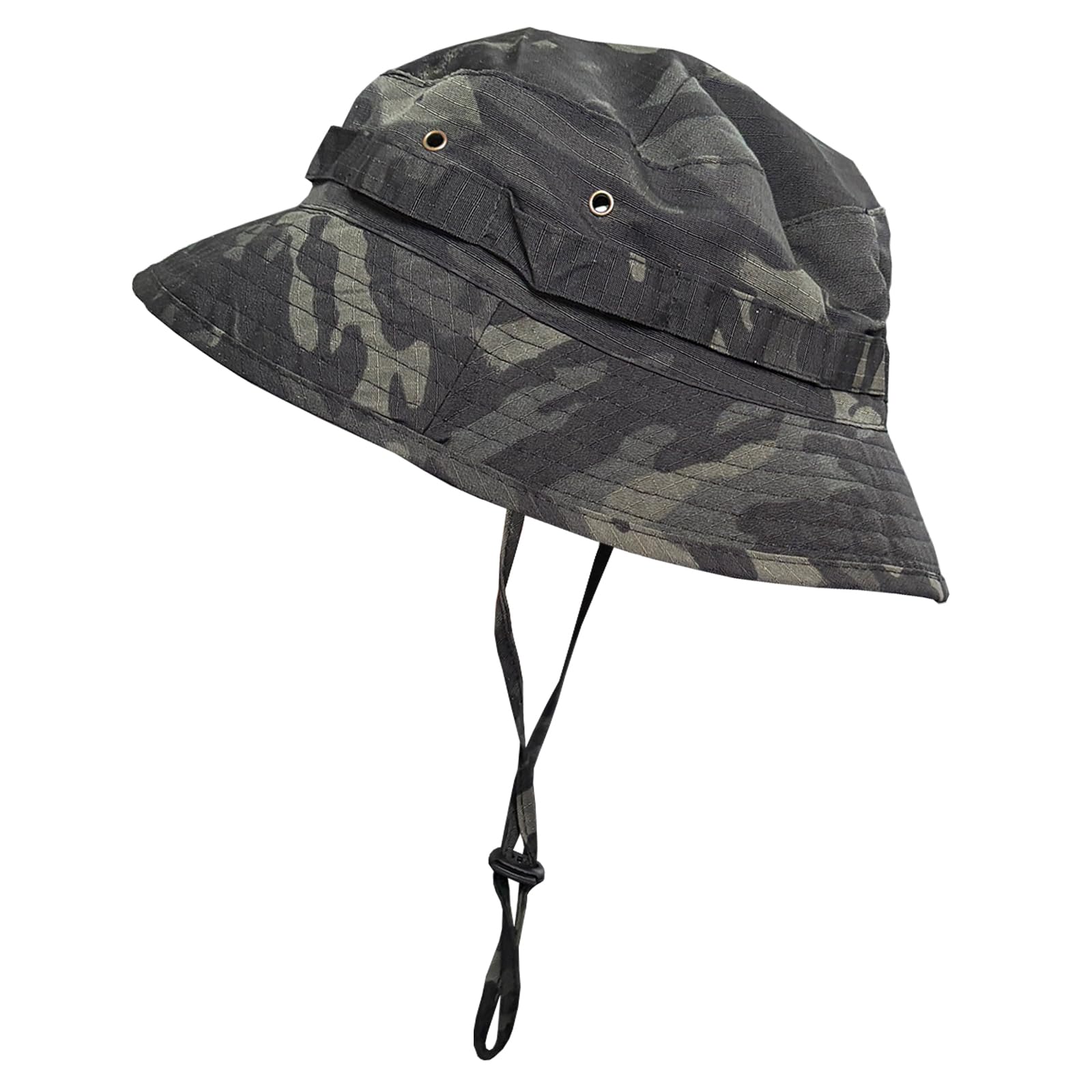 WUDEUI Camo Sun Bucket Hat for Men Women, Foldable UV Protection Boonie Hats for Hiking Beach Fishing Summer Safari Bush