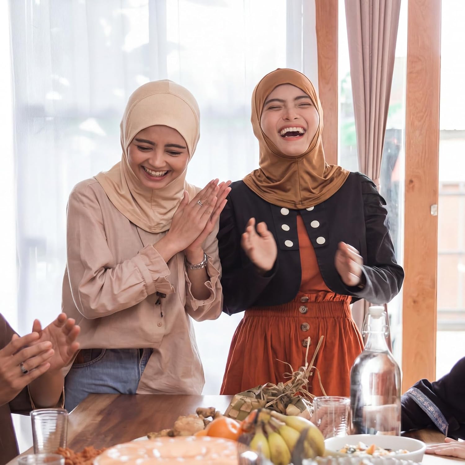 Geyoga Modal Hijab Cap for Women Adjustable Muslim Stretchy Turban Full Cover Shawl Cap Full Neck Coverage - Image 4