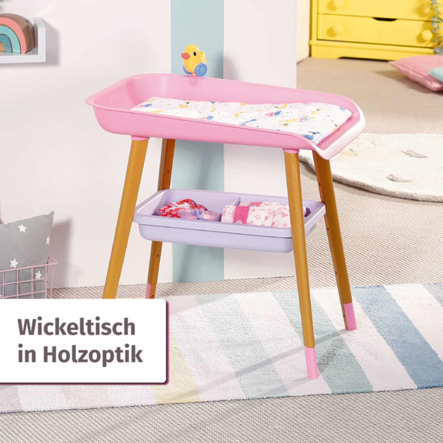 BABY born Wickeltisch für Puppen mit abnehmbaren Tuchhalter, 829998 Zapf Creation