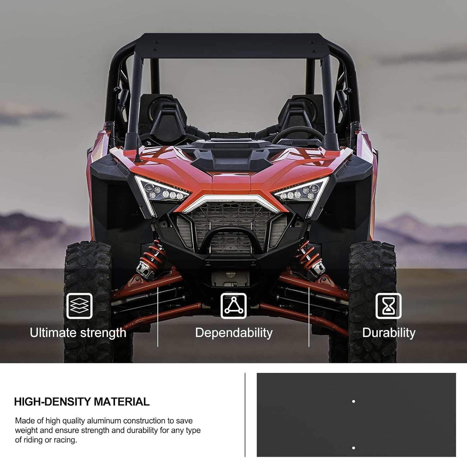 KIWI MASTER Aluminum Roof for 2020-2026 Polaris RZR Pro XP 4, Pro S 4, Turbo R 4 Accessories 4-Seat Hard Roof Top Black OEM Style 2883990-458