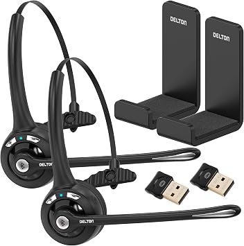 Delton 10X Trucker Bluetooth Headset, Wireless Headphones w/Microphone