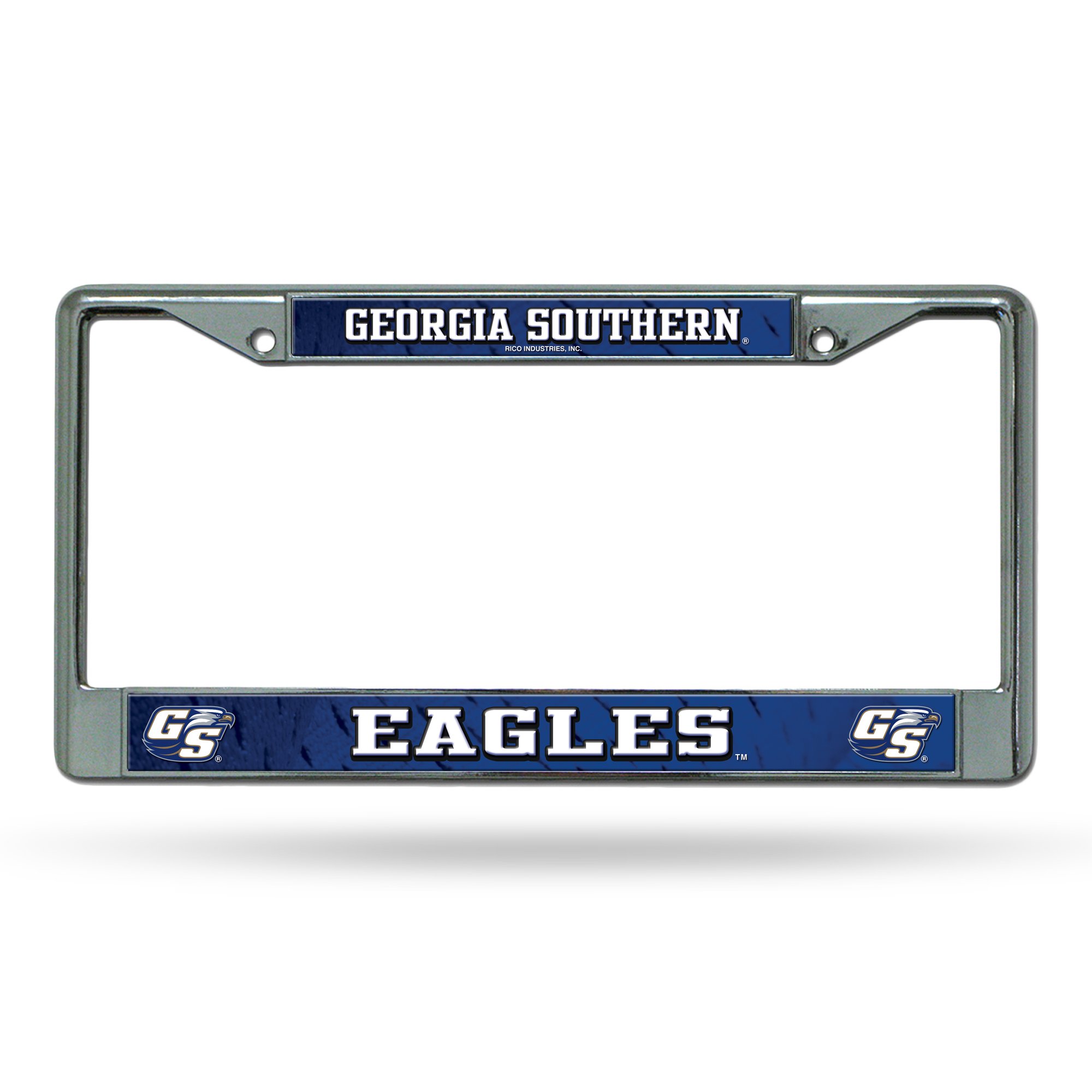 Rico Industries NCAA Georgia Southern Eagles Standard Chrome License Plate Frame