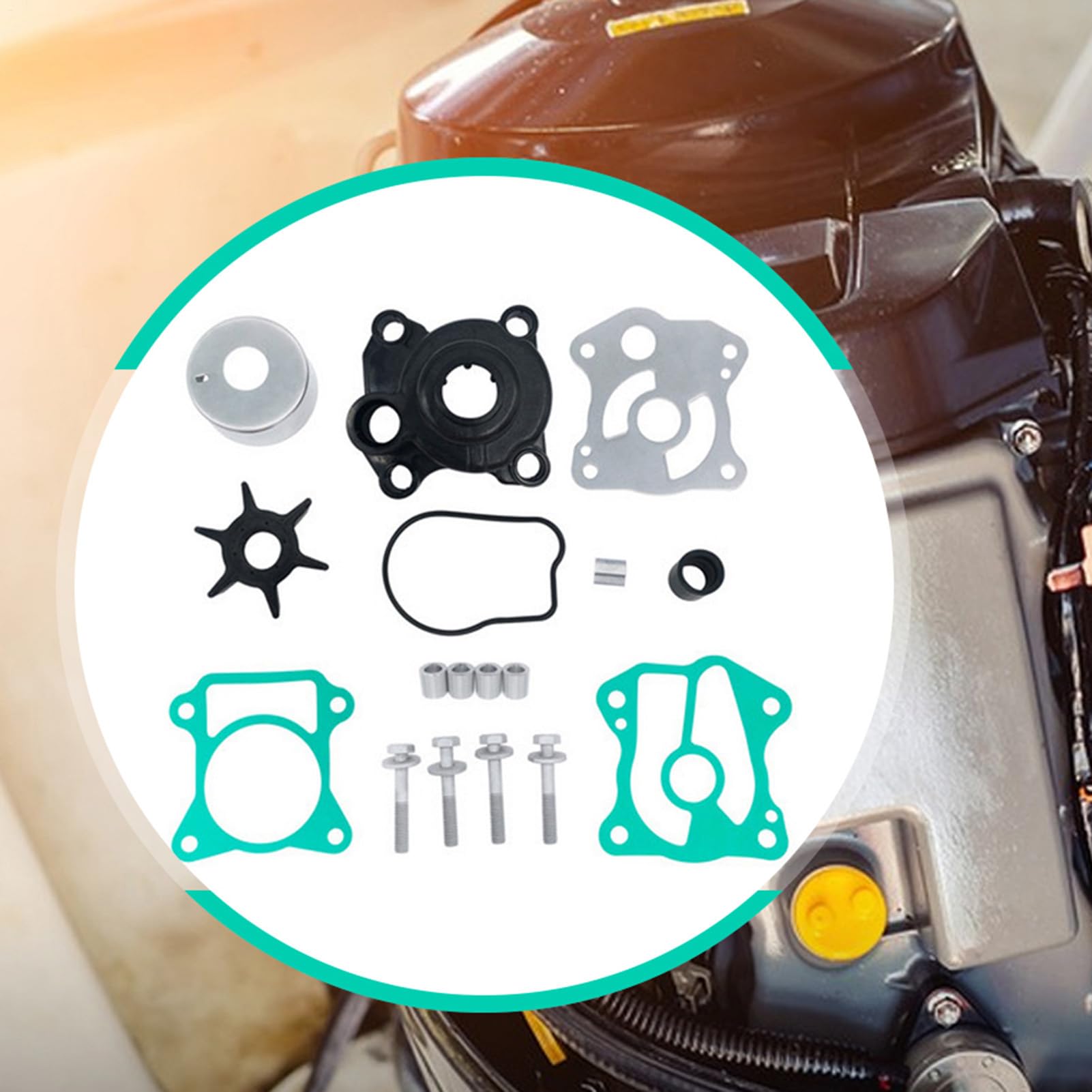 Kit di riparazione per pompa 'acqua, ricambio per motori fuoribordo, sostituisce le parti del motore, pompa 'acqua, set di servizio per motori fuoribordo, sostituisce la ruota della pompa | sostituisce le parti del motore, pompa 'acqua, set di servizio pe