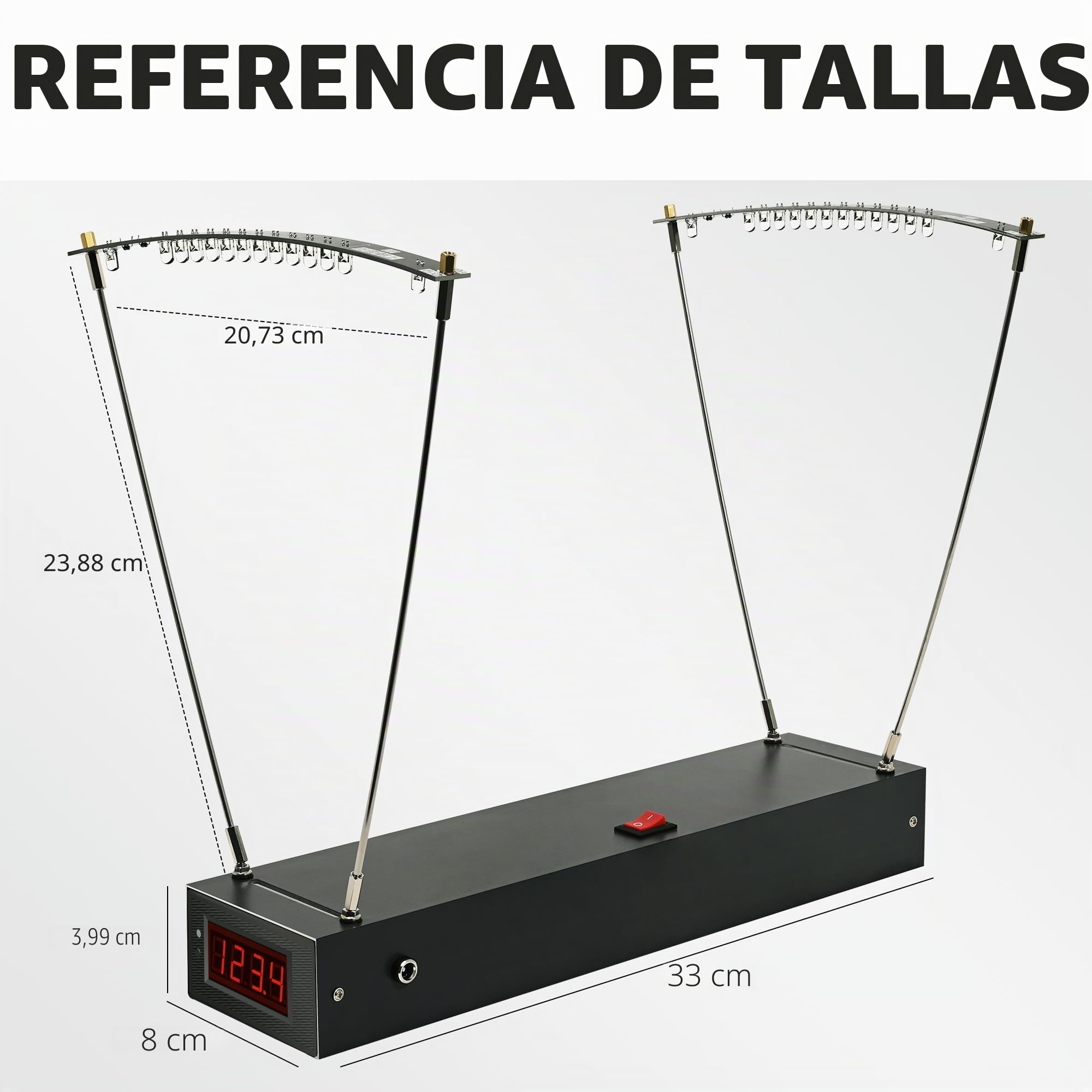 cronografo balistico WiFi Mejorado medidor Velocidad de Disparo para Rifle resortera Airsoft Tiro con Arco Paintball Mide fps mps Julios Gran Area de deteccion portatil Duradero