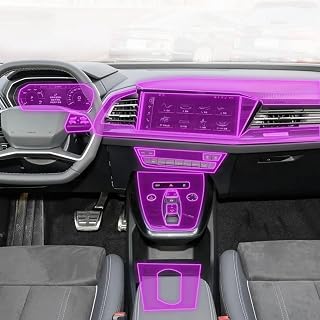 LAVIYE Filme interior do carro Painel de instrumentos Shift console central Anti-risco transparente TPU PPF Filme, para Audi Q4 e-tron 2022-2023