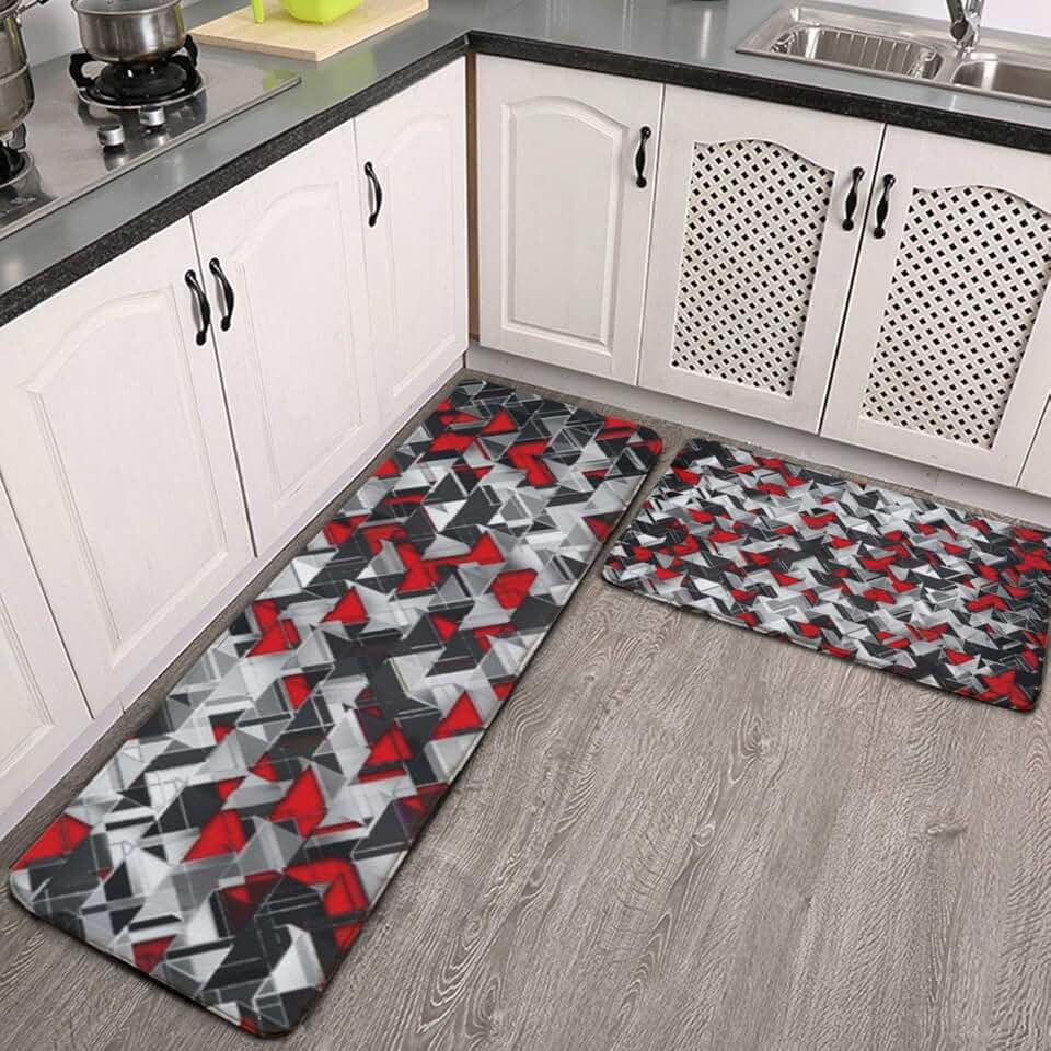 black and white kitchen rug
