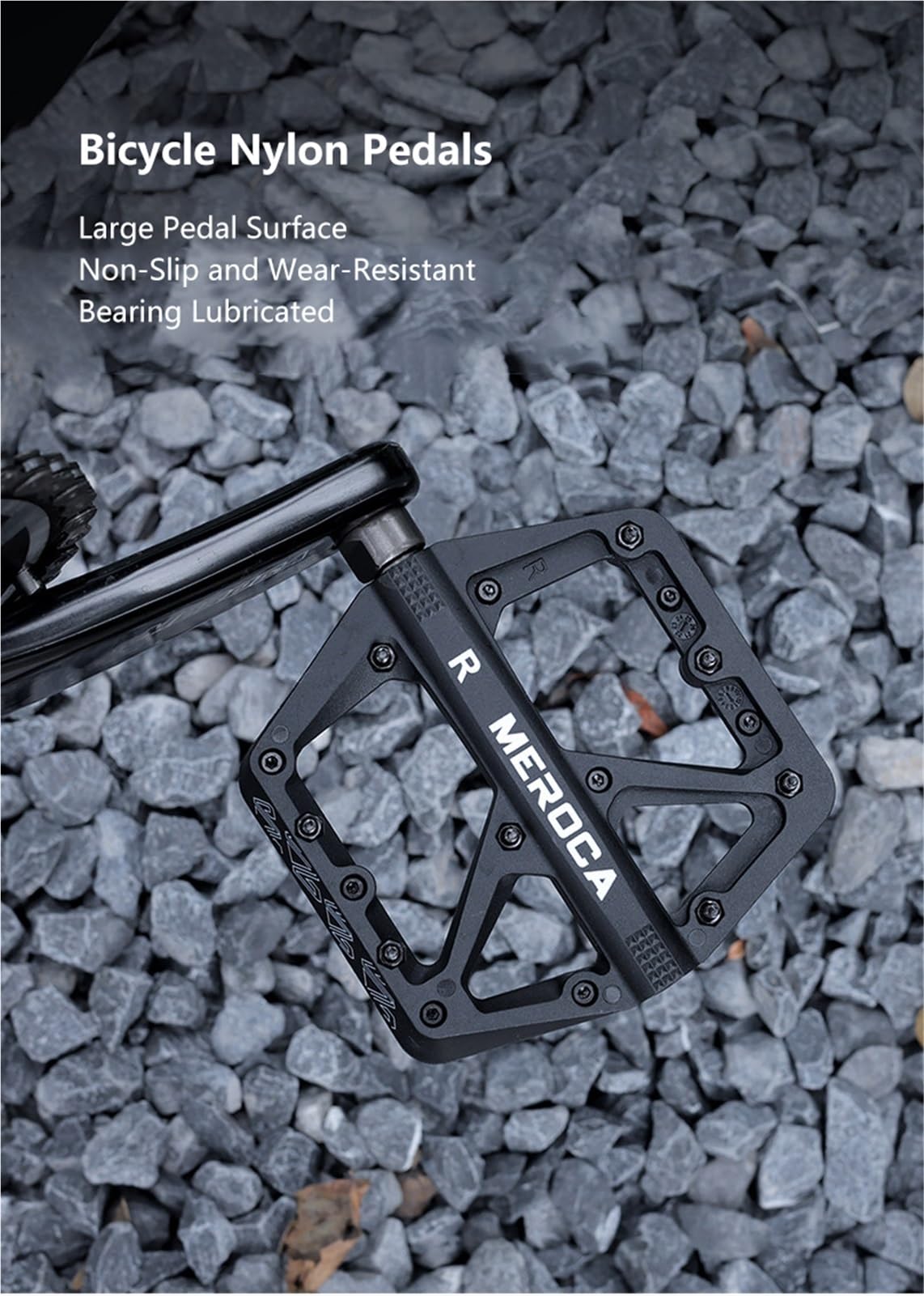 Pedali for Mountain Bike Pedali Piatti for Bicicletta da 9/16 Pollici Pedali a Piattaforma Larga in Fibra di Nylon Leggera for Bici da Strada for Mountain Bike a Scatto Fisso