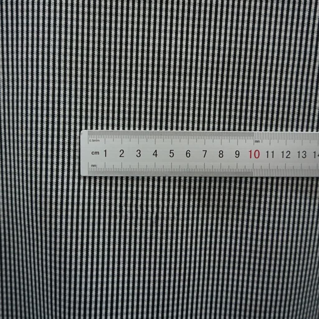 CKSEKD Black and White Striped Small Grid Elastic Spring and Autumn Fashion Fabric, Simple Women's Suit Windbreaker Fabric