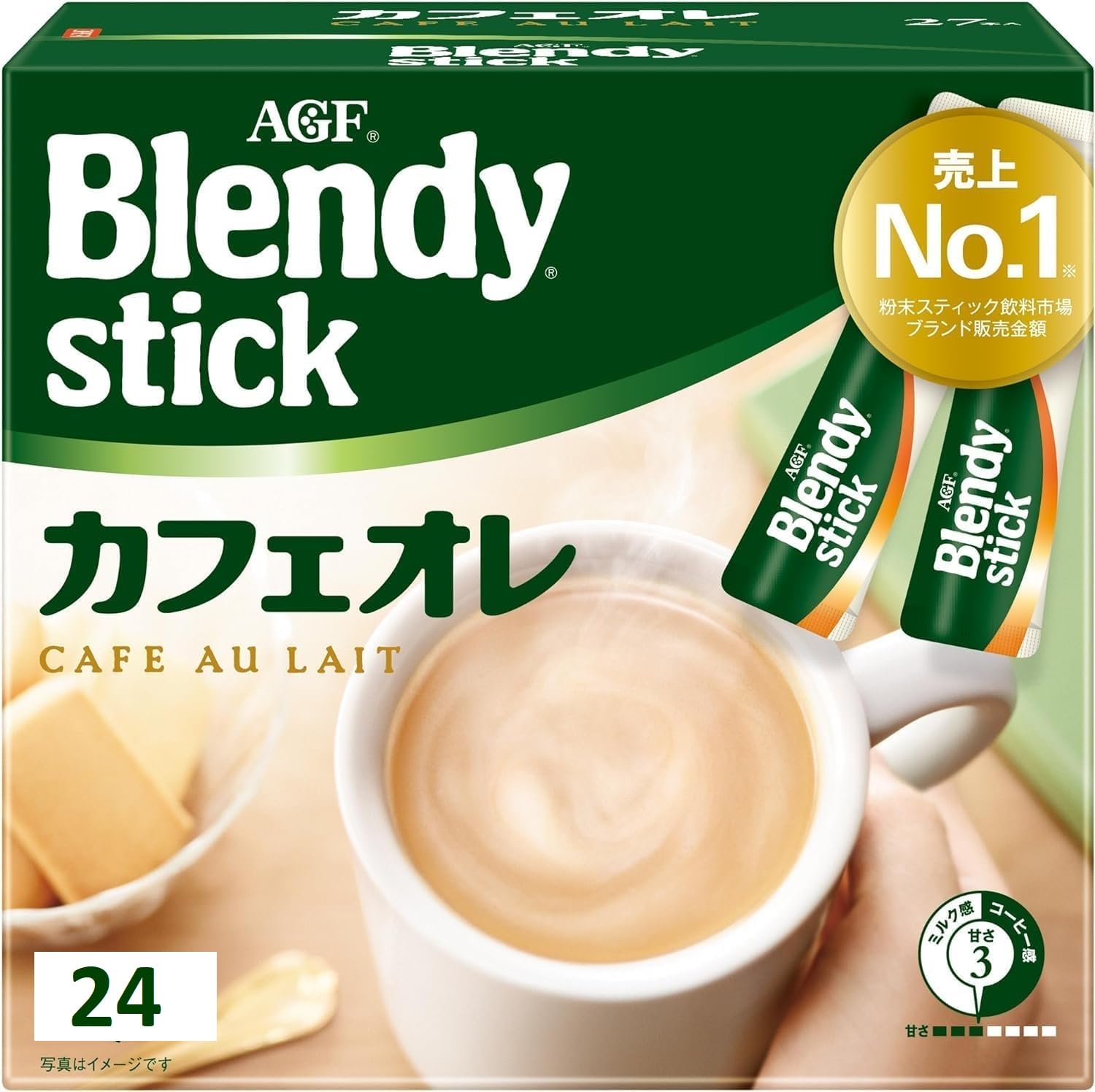 AGF Coffee Blendy Stick Cafe Au Lait 0.31oz X 27pcs Japanese Instant Coffee
