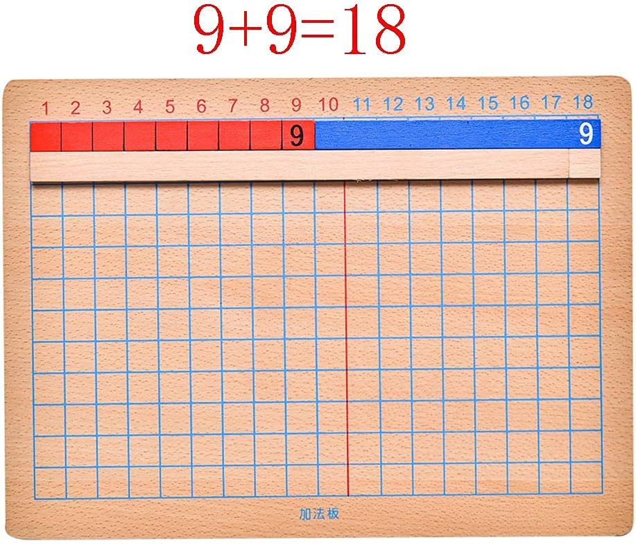 Kghios Montessori Addition and Subtraction Board Montessori Math Toys Material for Toddlers Childhood Kids,Addition & Subtraction Strip Board