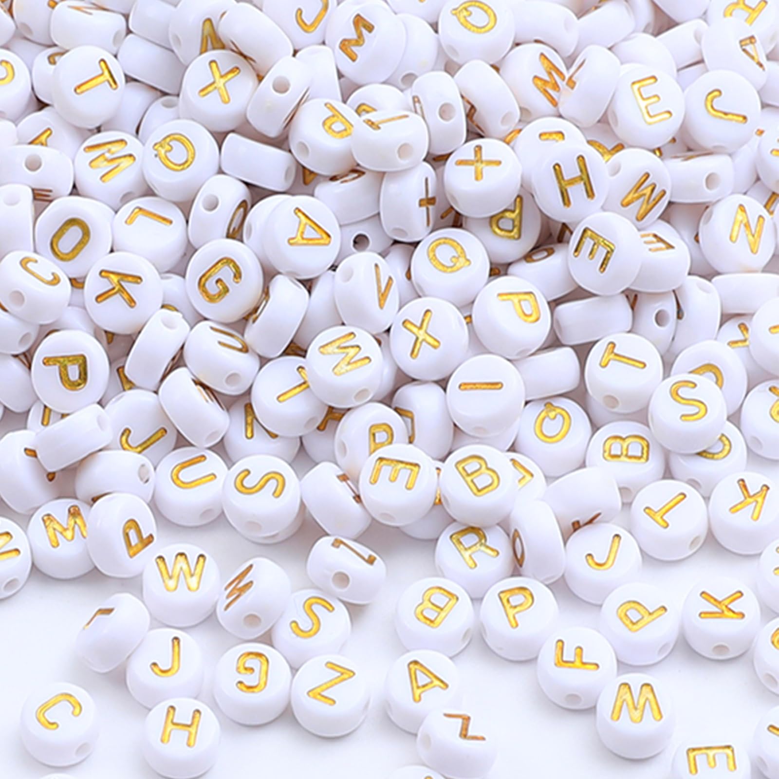 Perline Lettere Per Braccialetti - 1000 Perline Acrilico 6mm Color Neon | Kit Bigiotteria Fai Da Te