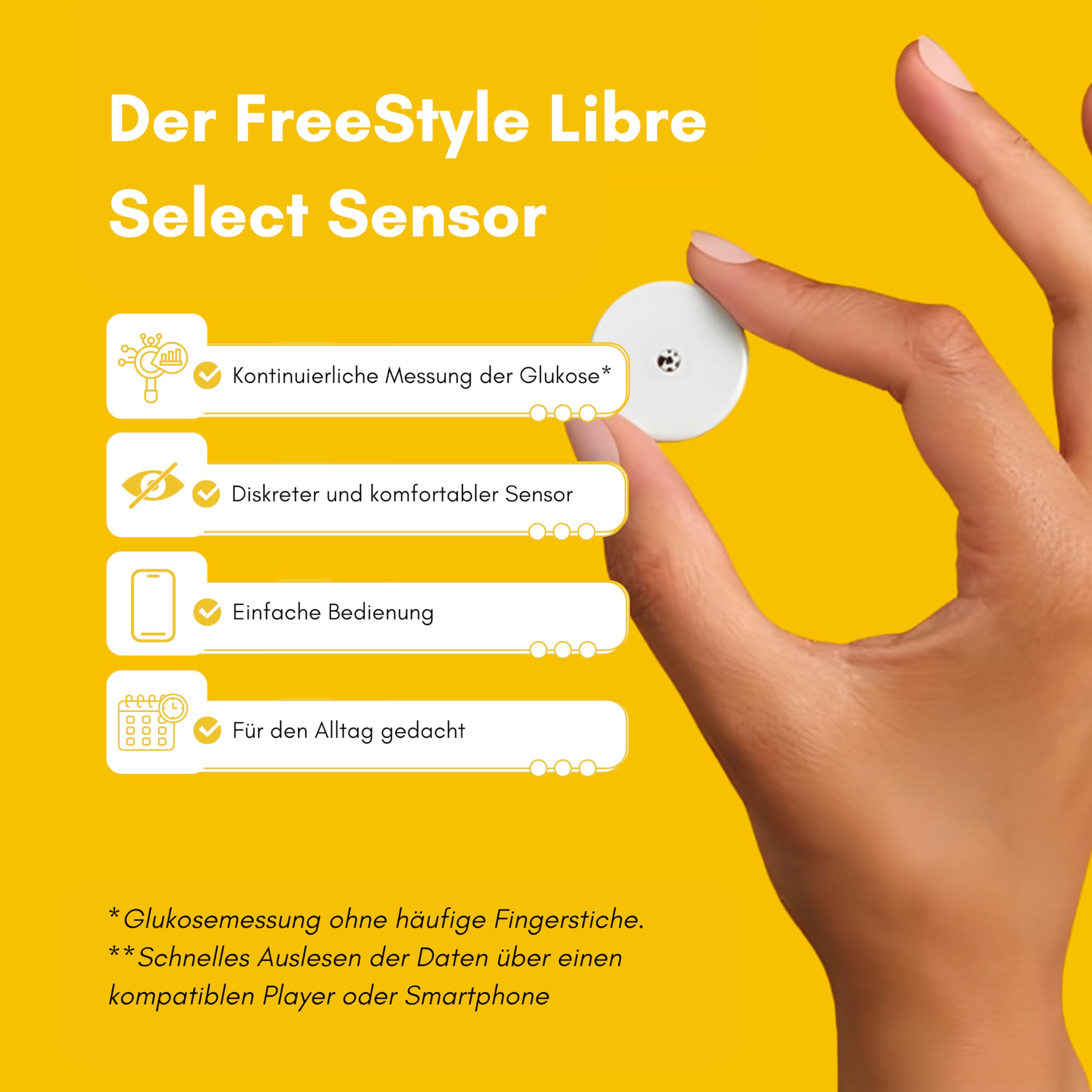 FreeStyle Libre Select Sensor, nuovo sistema di misurazione del glucosio per monitoraggio continuo, 15 giorni
