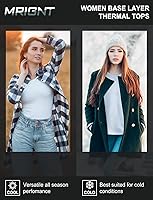 Vista 5 de MRIGNT Paquete de 2 camisetas térmicas de capa base para mujer, camiseta cómoda para mujer