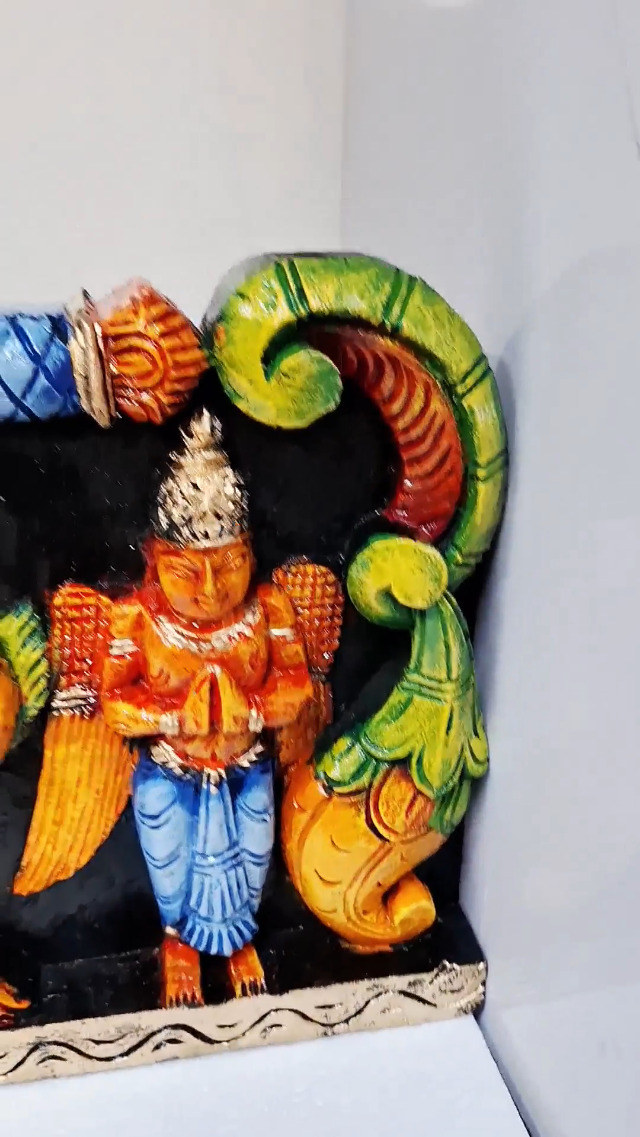 Buy JLine Arts Wooden Wall Panel 36 Inch | Deity Vishnu with