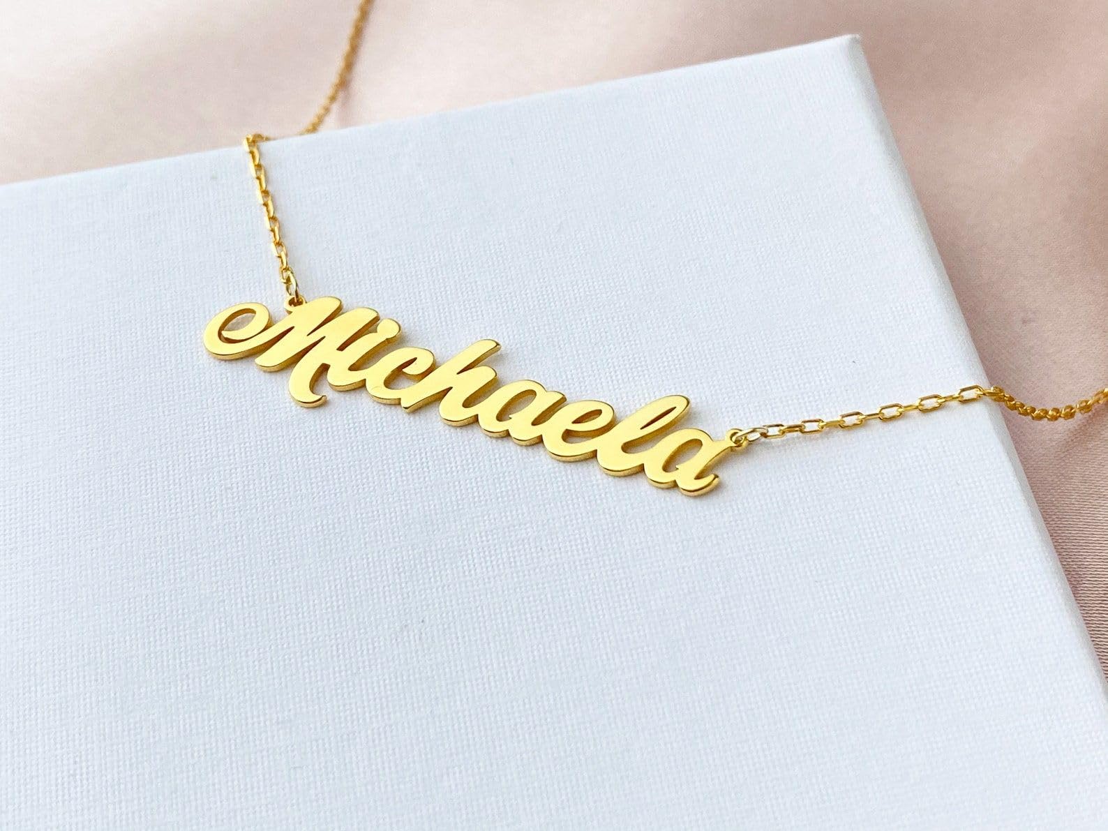 Personalizzato collana con nome argento sterling su misura gioiello