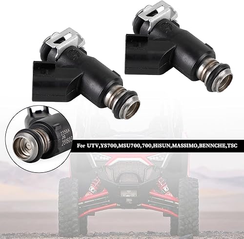 Miniatura 5 de Frezon 2 inyectores de combustible aptos para UTV, YS700, MSU700, 700, HiSUN, MASSIMO, BENNCHE, TSC, inyector de combustible sustituye a