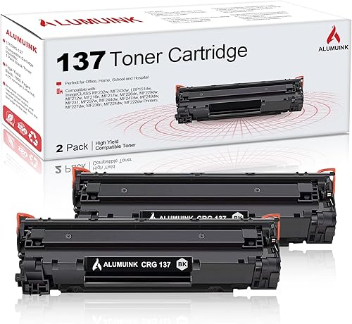 LINYU - Cartucho de tóner 137 – Paquete de 2 cartuchos de tóner negro CRG 137 de repuesto para Canon 137 CRG137 para IImageCLASS MF232w MF242dw