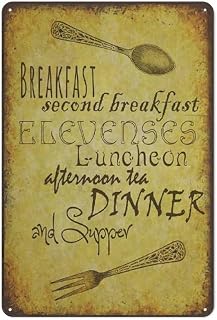 Hobbit Meals Schedule Menu Vintage Second Breakfast, Elevenses, Kitchen Wall Decor, Tolkien Quote Printable Dinner and Supper, Kitchen Wall Decor 8x12