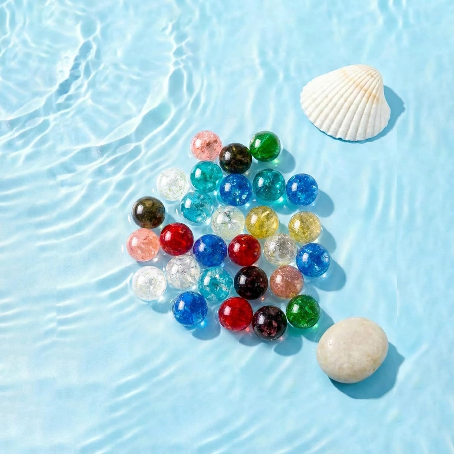 110 Pcs Colorful Glass Marbles Glowing Glass Marbles Glow in The Dark Multi-Color Luminous for Home Decor Marble Games and DIY(0.47 Inch)
