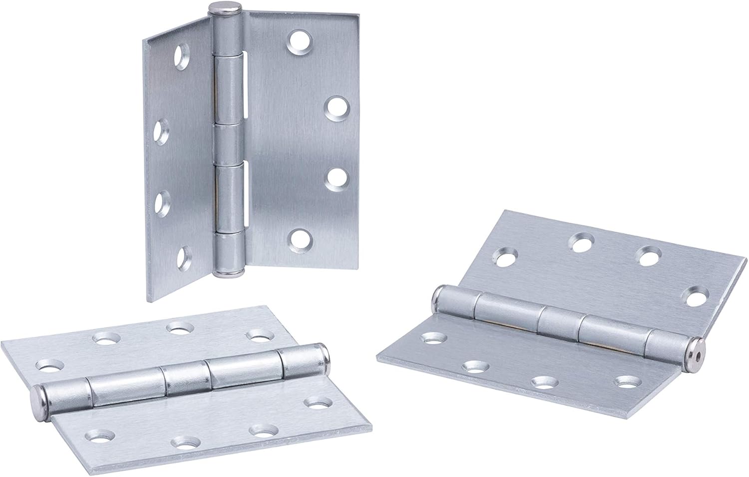 Super Sale 🛒 Global Door Controls CP4545-26D-3 CP Series 4.5 x 4.5 Satin Chrome Plain Bearing Steel Hinge (Set of 3)