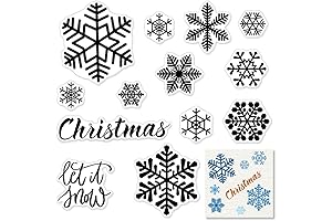 Christmas Snowflake Clear Stamps for Card Making Decoration