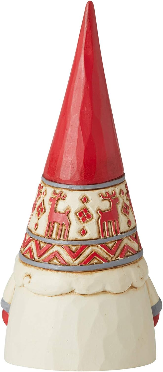 Enesco Jim Shore Heartwood Creek Nordic Noel Reindeer Hat Gnome Wonders at Work Figurine, 5.12 Inch, Multicolor