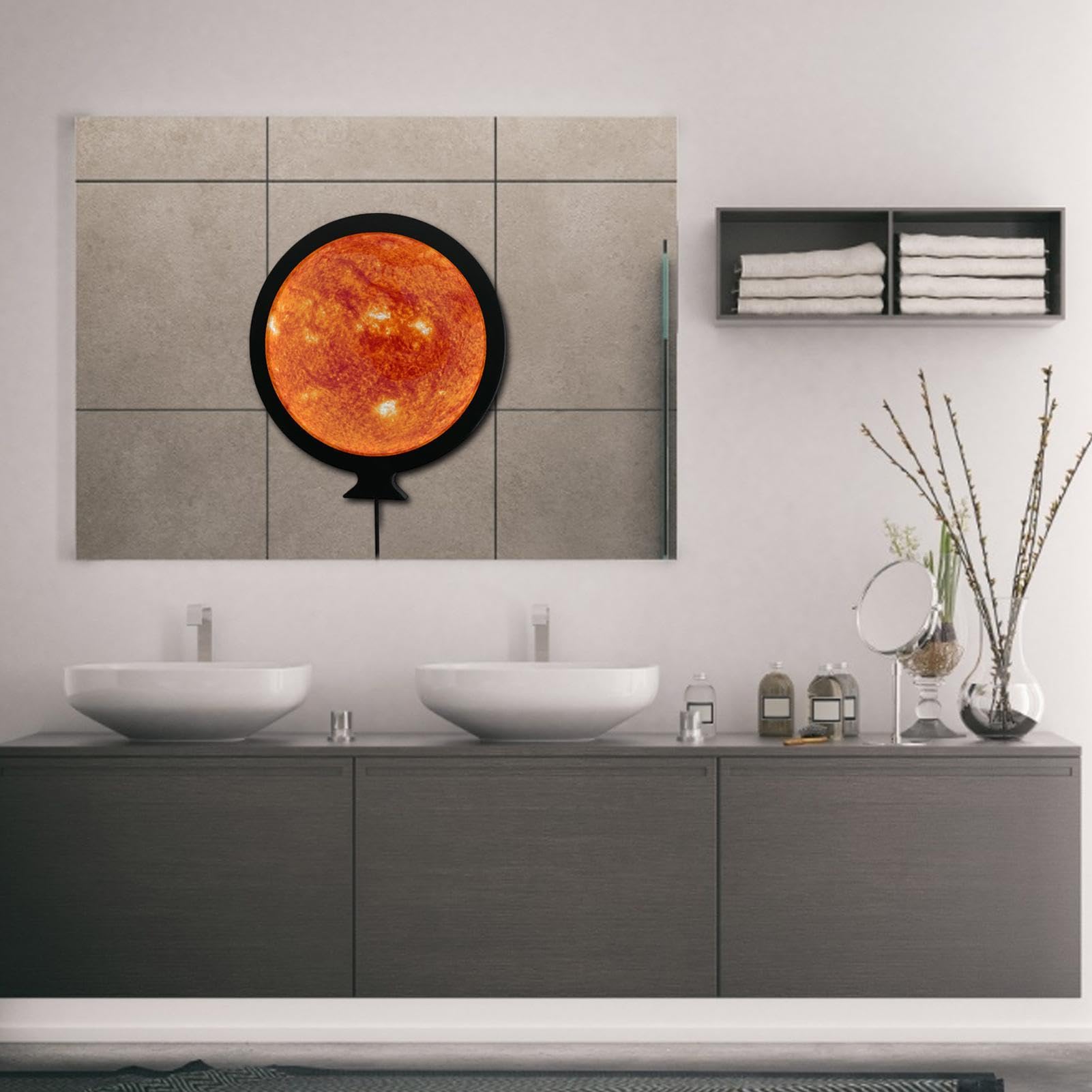 Generico Specchio Con Illuminazione a LED Decorativa e Portatile | Specchio Illuminato Per Camera da , Tavolo, Scrivania, Piano di Lavoro, Bagno, Fidanzata e Moglie