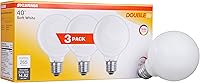 Sylvania Double Life 40W G25 Incandescent Globe Bulbs, Soft White Frosted 2850K, Medium Base - 3 Pack