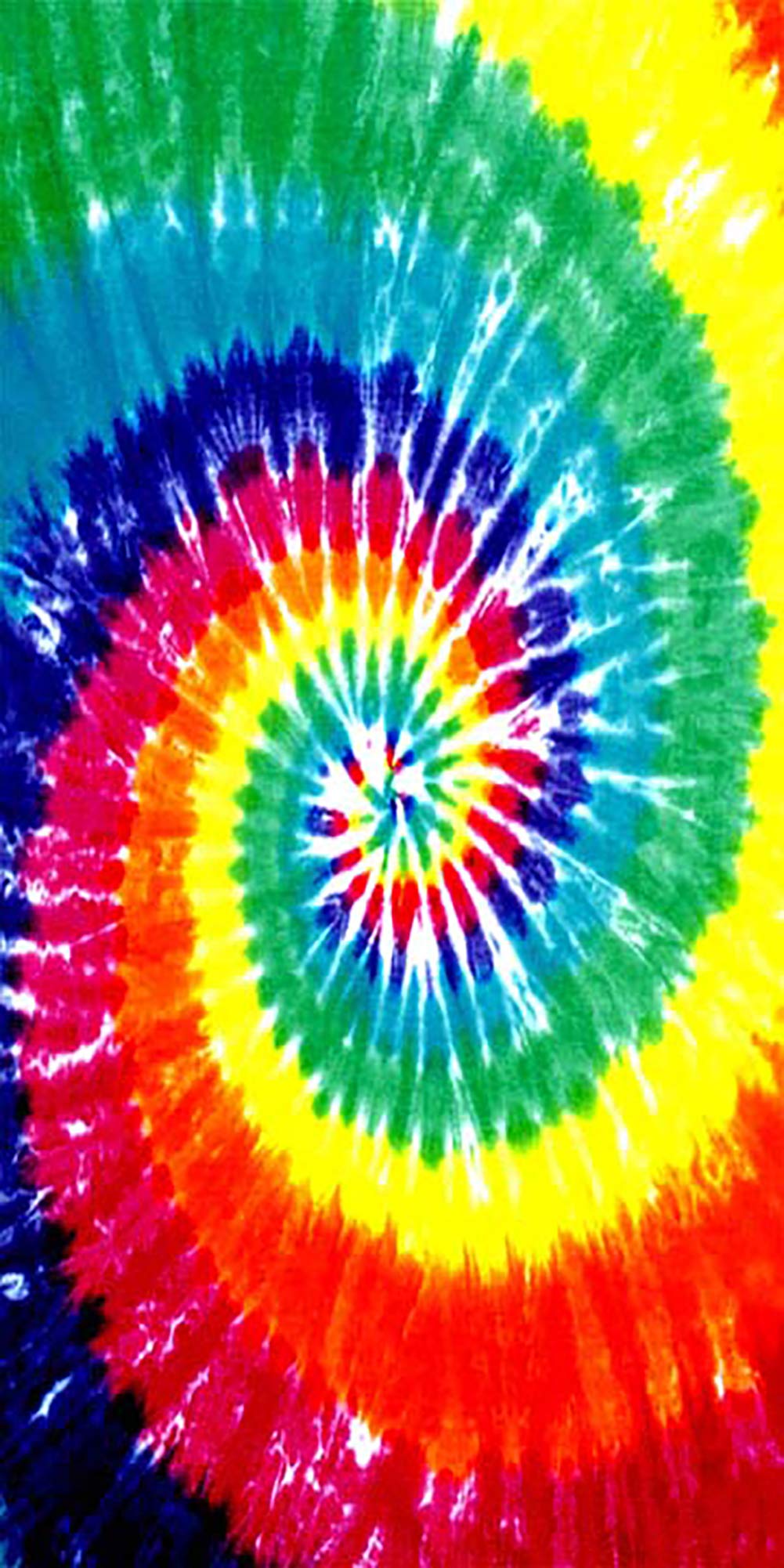 Island Gear Tie Dye 30x60 Cotton Velour Beach Towel, Rainbow Tie Dye, Size one Size