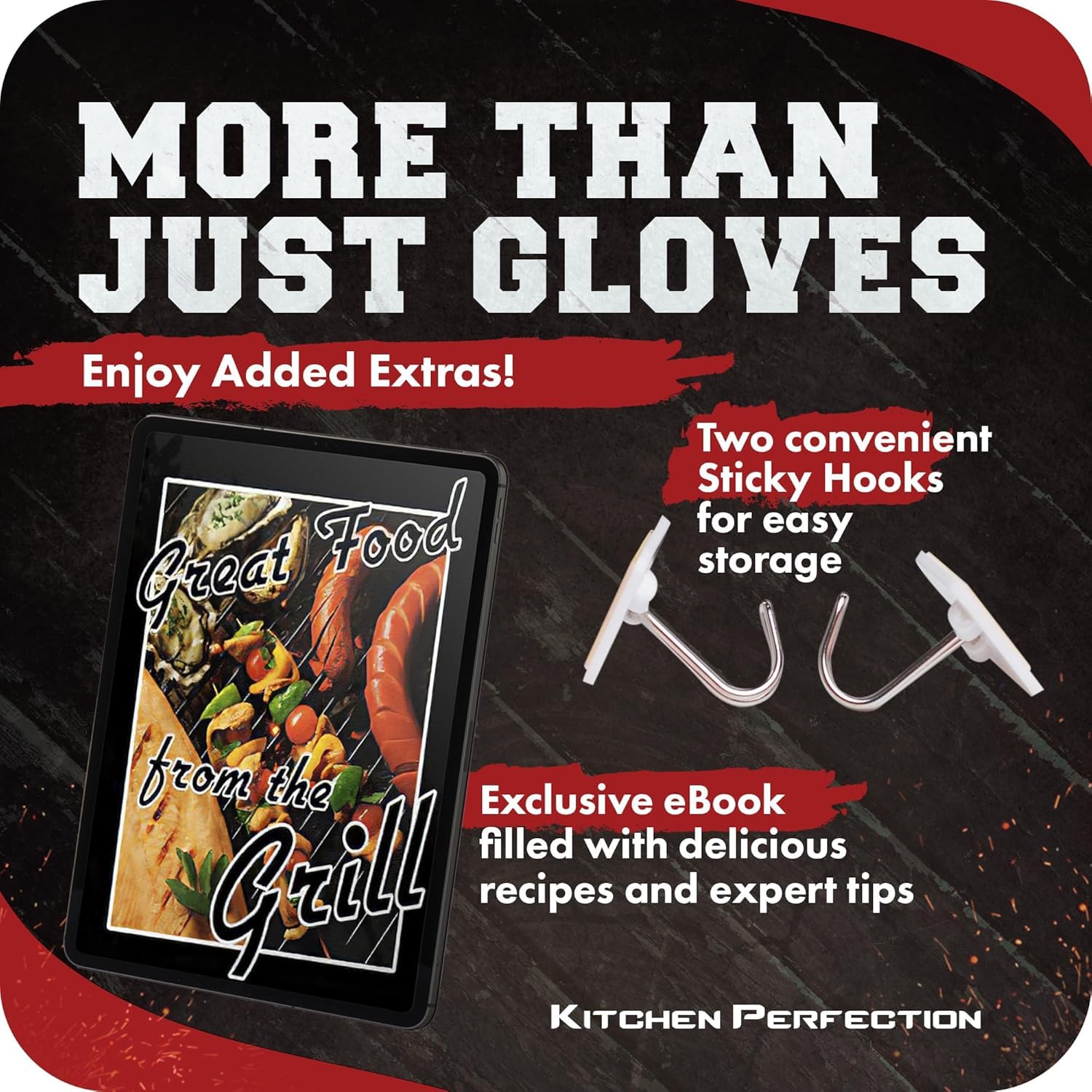 Kitchen Perfection Gants de four pour fumoir - Noir minuit