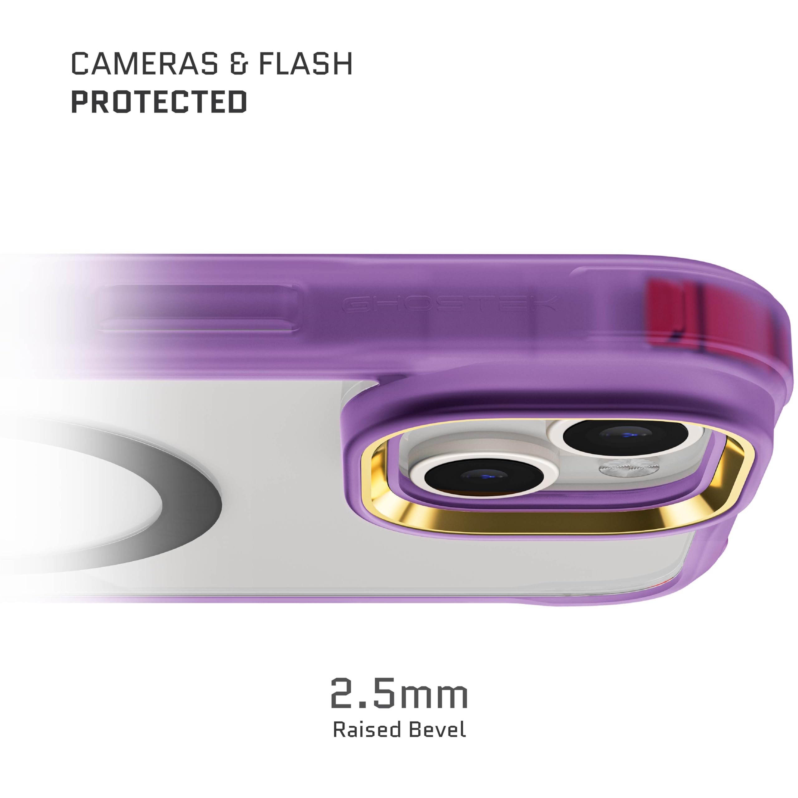 Ghostek Covert Custodia magnetica per iPhone 15 Plus, trasparente, compatibile con accessori MagSafe, protezione antiurto dalle cadute, cover trasparente per telefono (6,7 pollici, viola)