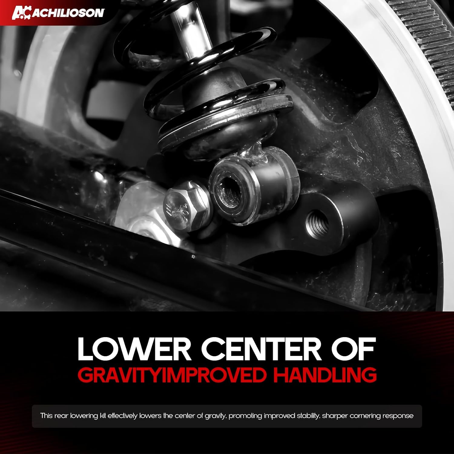 2 Inch Lowering Blocks Kit for Rear Suspension compatible with Harley Davidson Touring Street Glide Road Glide Electra Glide (2002-2023)