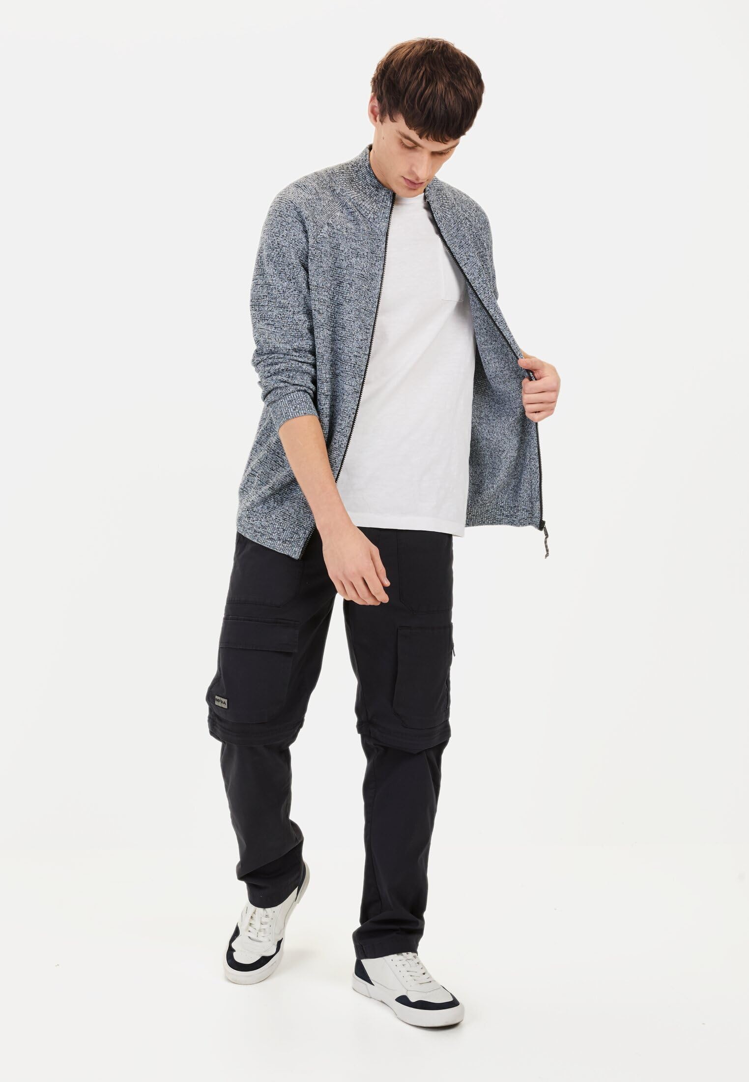 camel active Herren Strickjacke aus Baumwolle